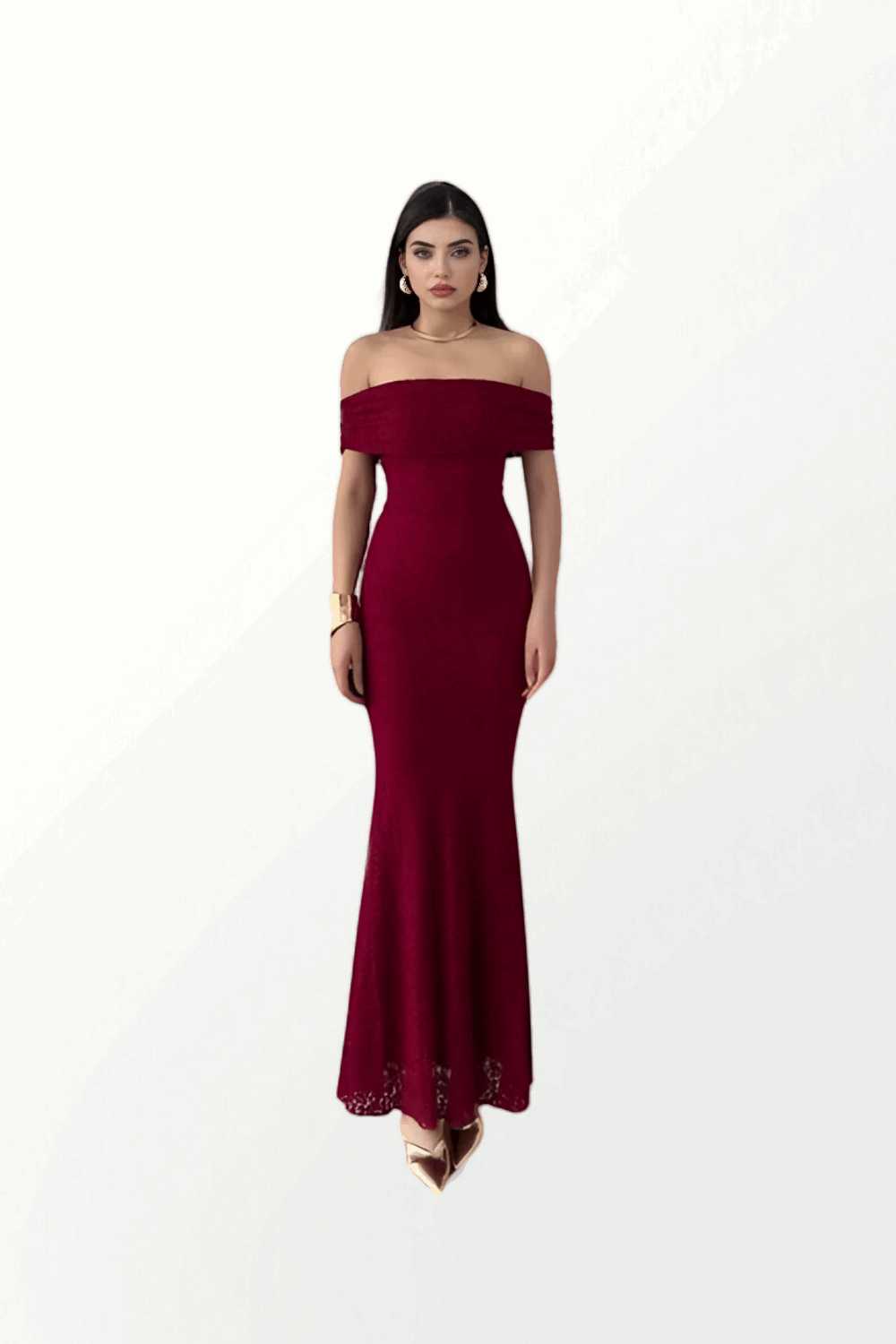 STRAPLESS ABITO IN MERLETTO