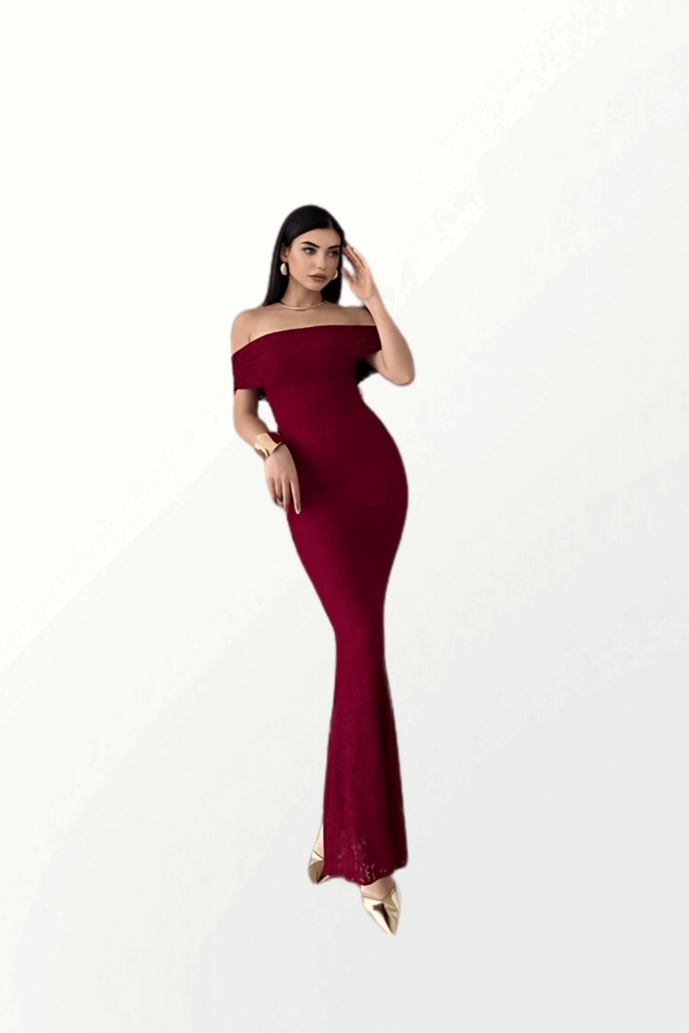 STRAPLESS ABITO IN MERLETTO