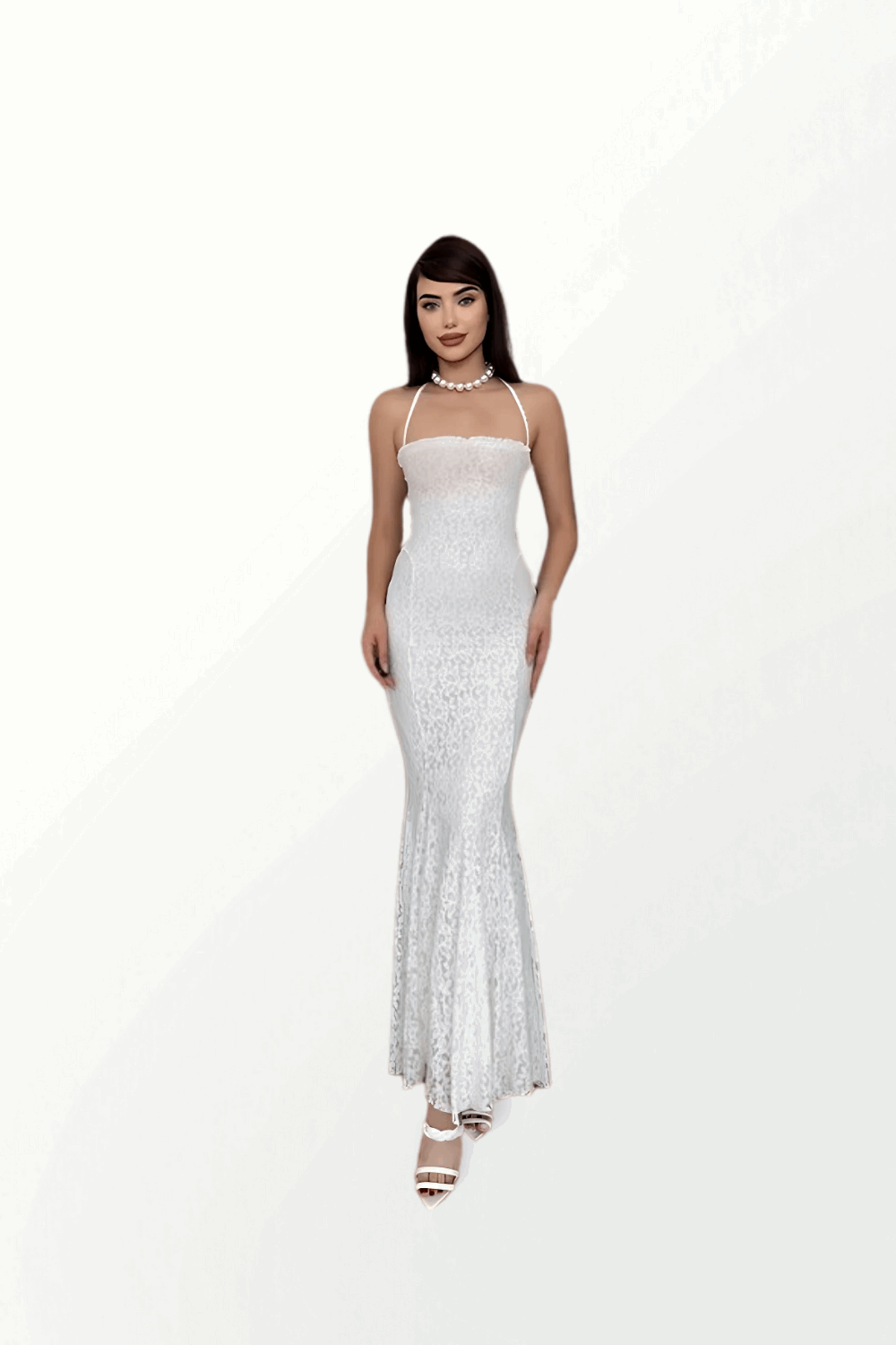 BACKSTRAP LACE DRESS