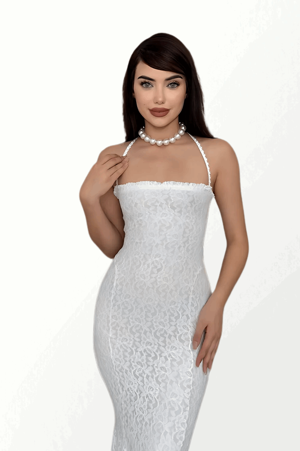 BACKSTRAP LACE DRESS