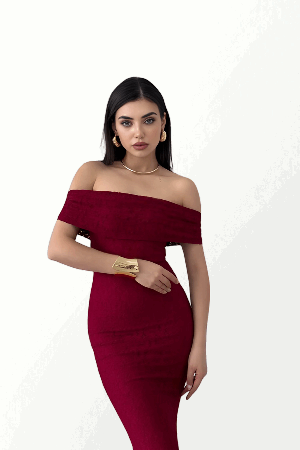 STRAPLESS ABITO IN MERLETTO