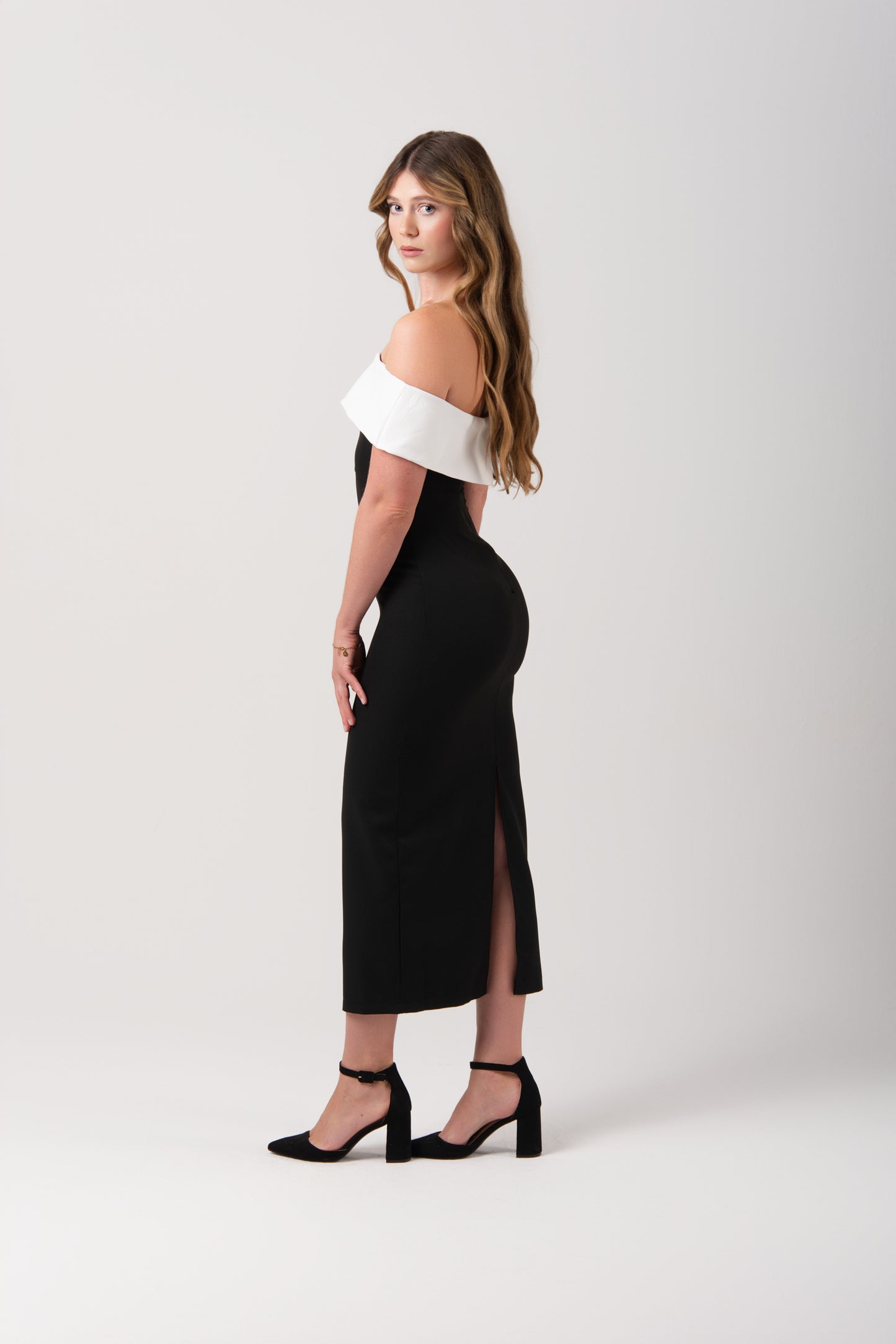 black and white