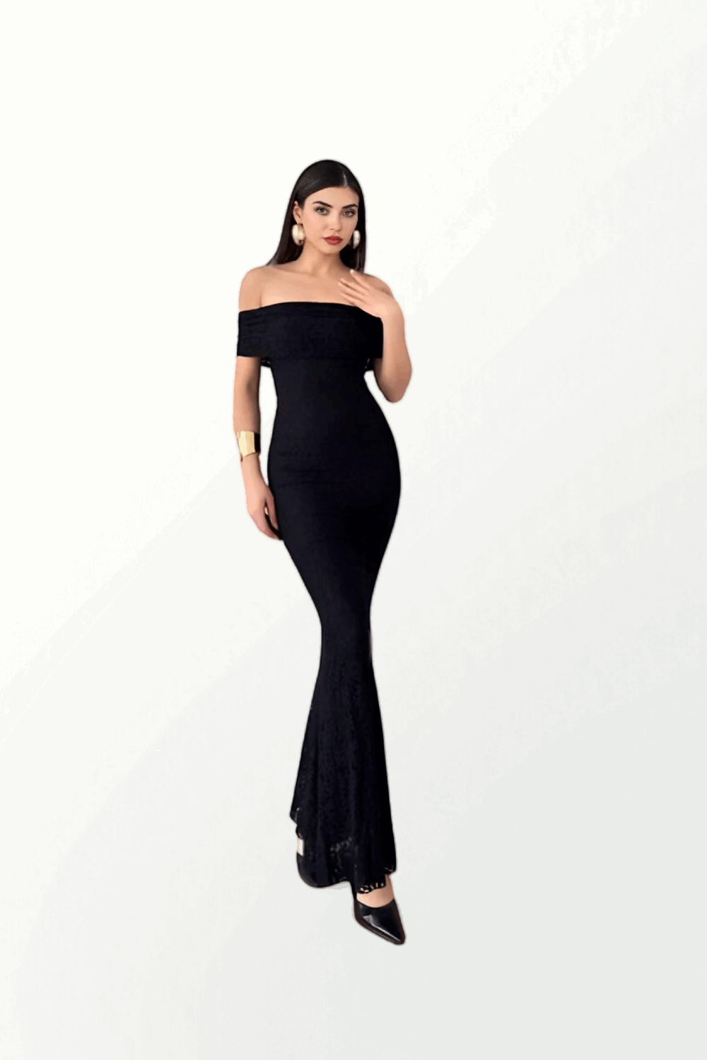 STRAPLESS ABITO IN MERLETTO