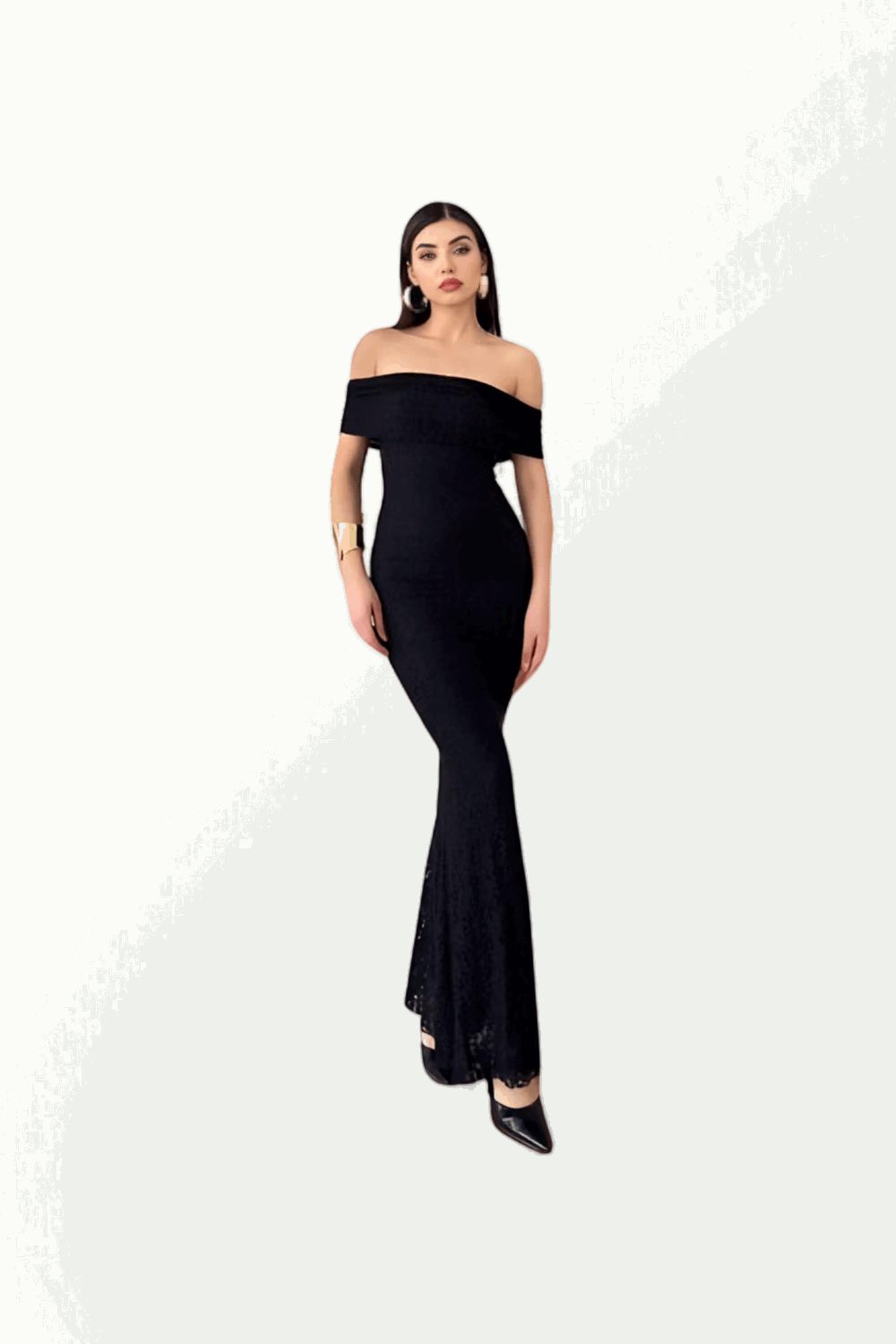 STRAPLESS ABITO IN MERLETTO