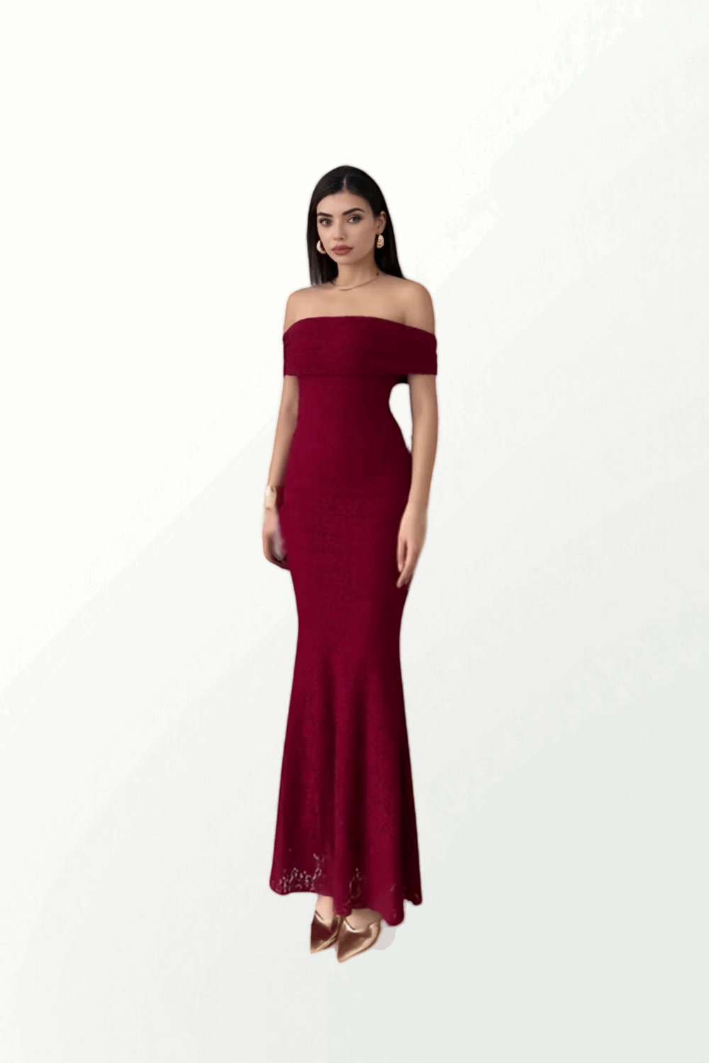 STRAPLESS ABITO IN MERLETTO