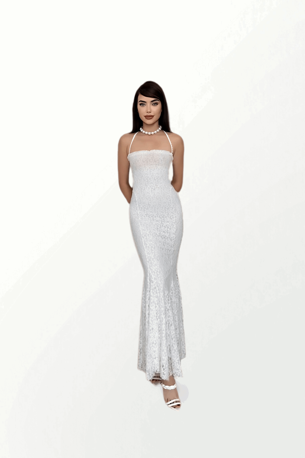 BACKSTRAP LACE DRESS