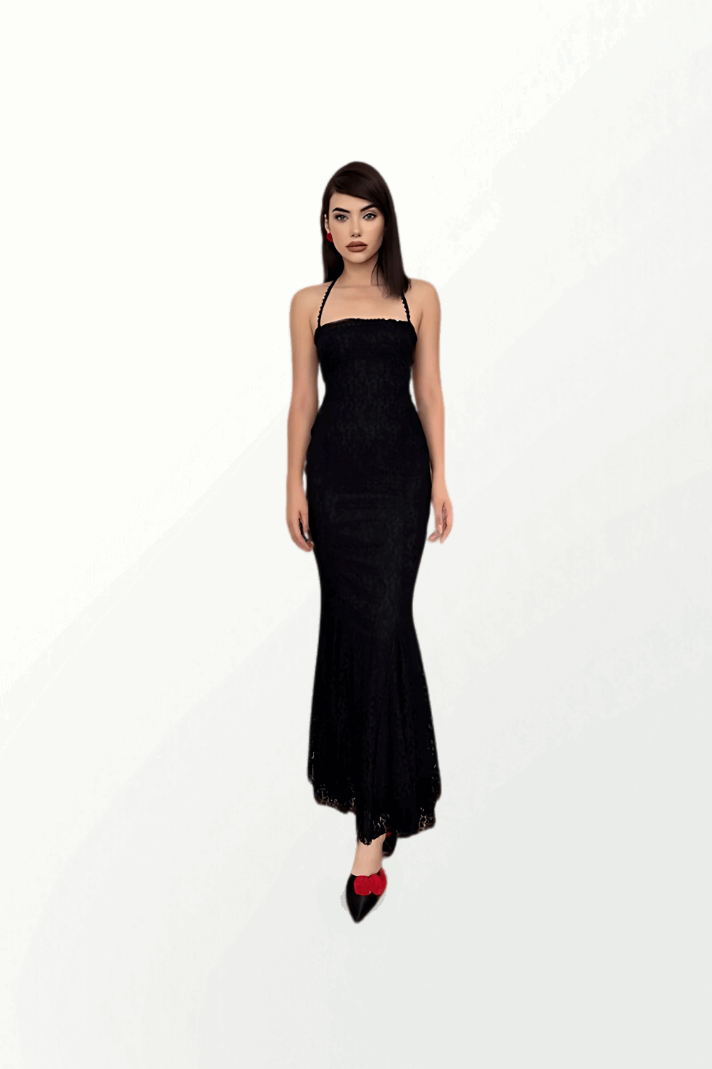 BACKSTRAP LACE DRESS