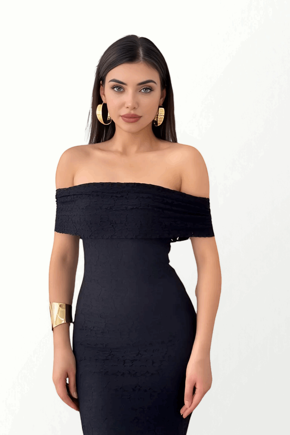 STRAPLESS ABITO IN MERLETTO