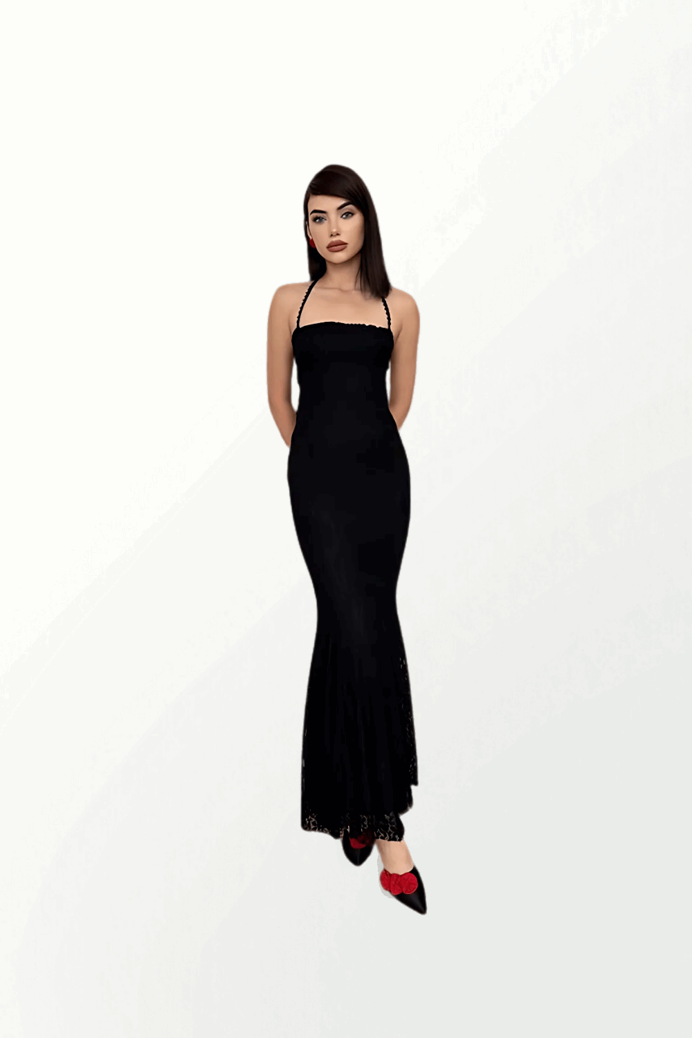 BACKSTRAP LACE DRESS