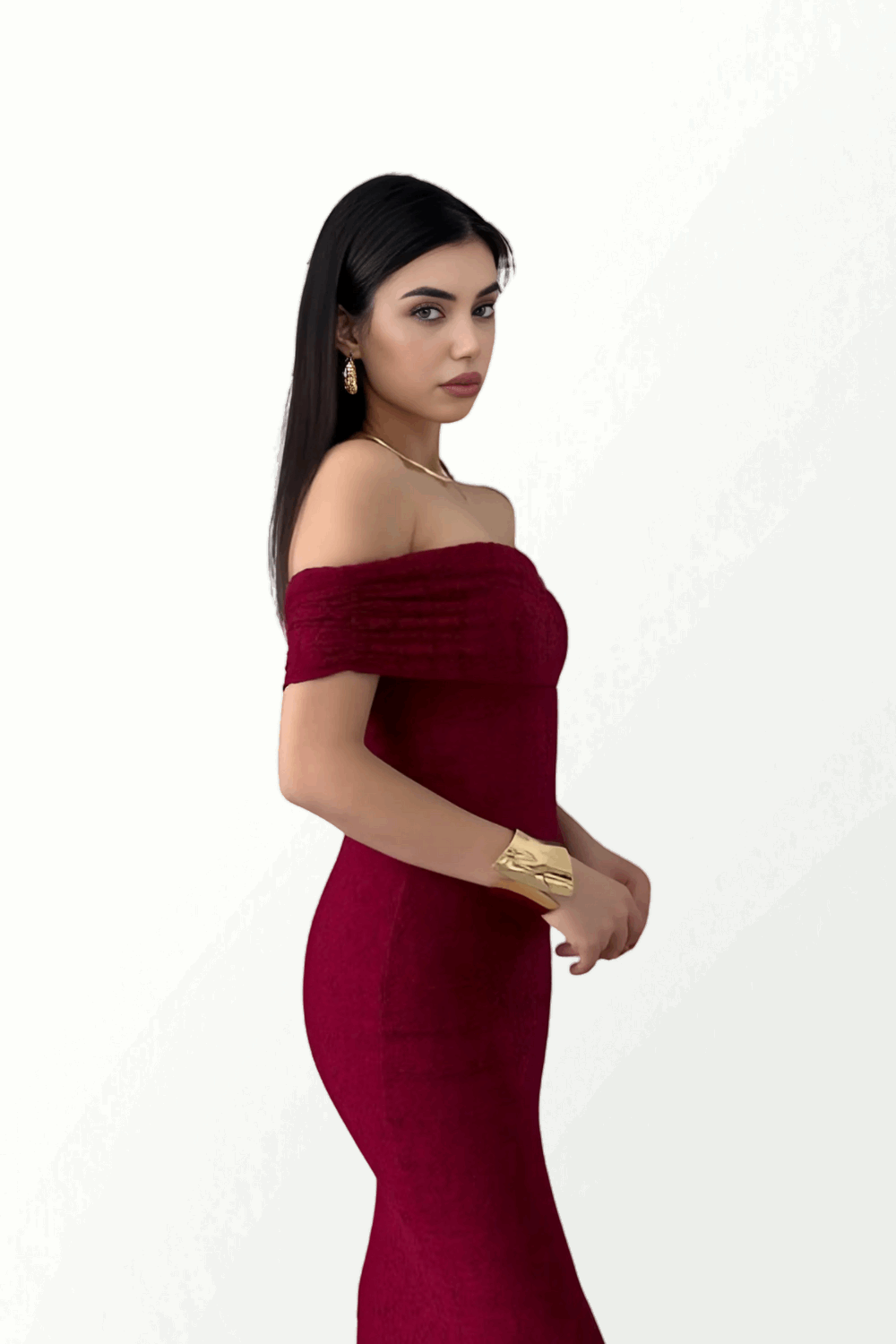STRAPLESS ABITO IN MERLETTO