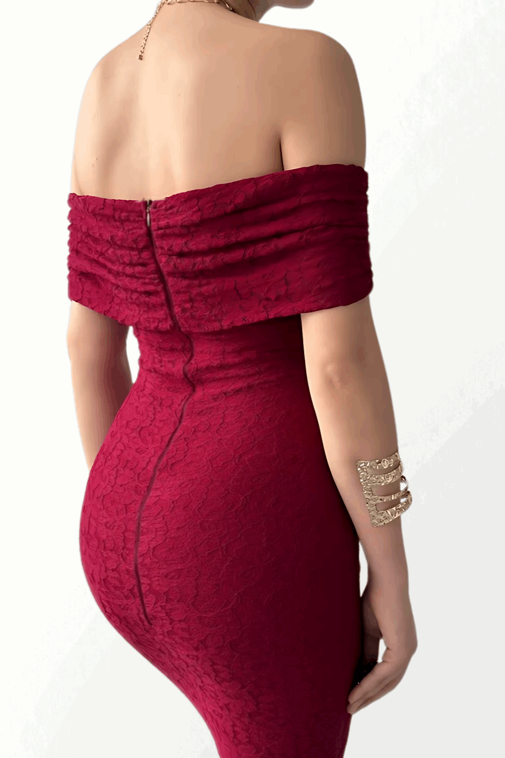 STRAPLESS ABITO IN MERLETTO