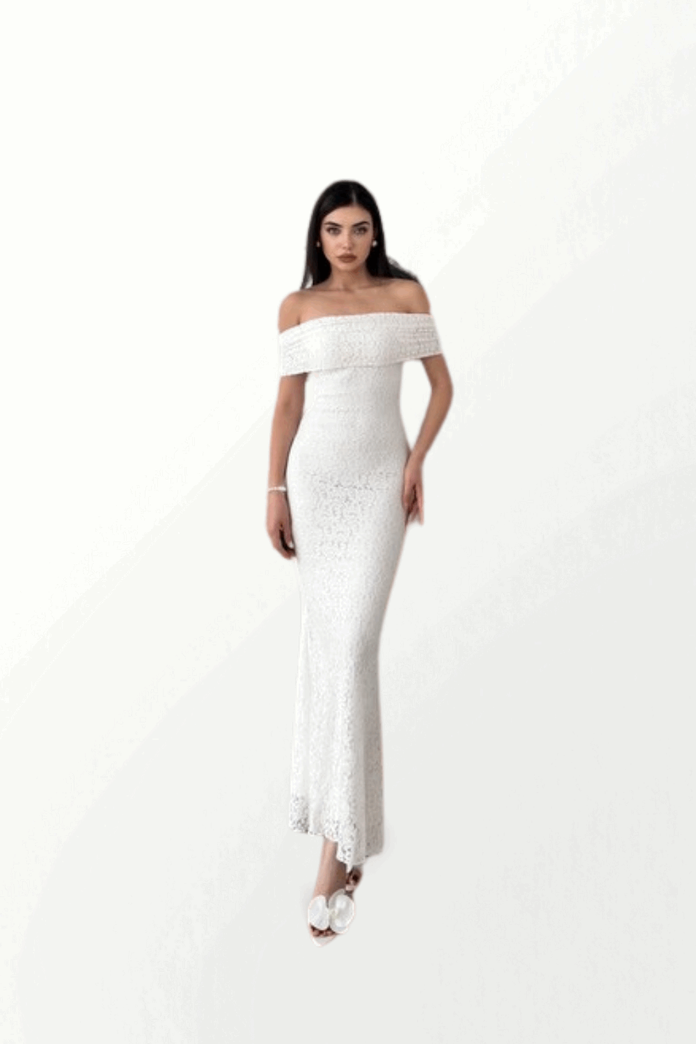 STRAPLESS ABITO IN MERLETTO