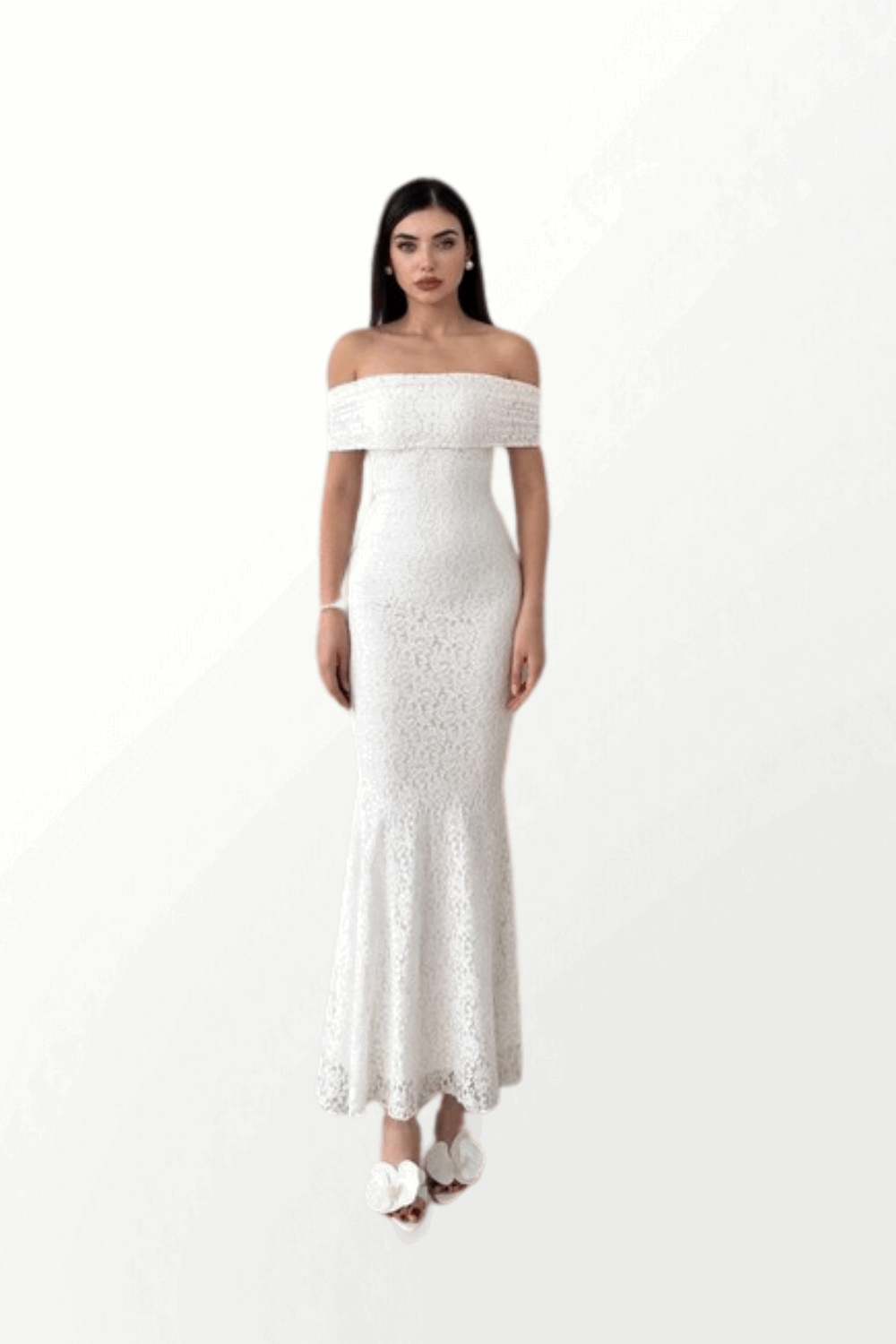 STRAPLESS ABITO IN MERLETTO