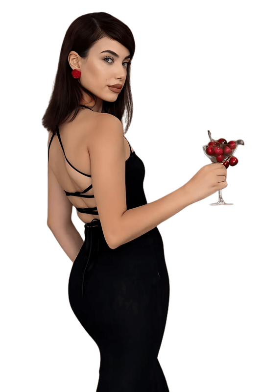 BACKSTRAP LACE DRESS