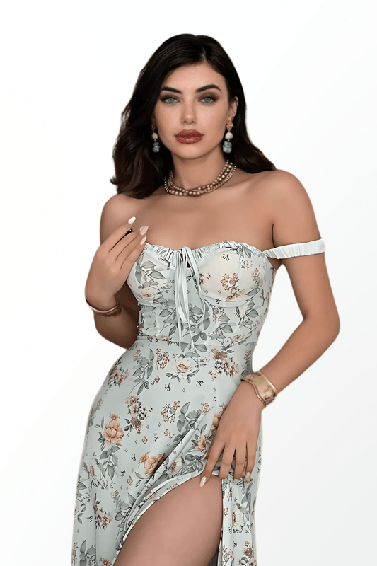 SLIT DRESS A FANTASIA VERDE