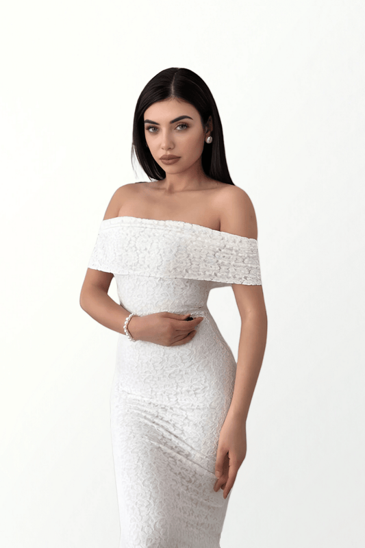 STRAPLESS ABITO IN MERLETTO